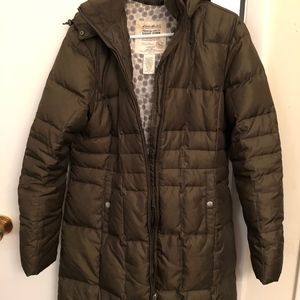 Beautiful Dark Olive-Green Eddie Bauer Down Puffer